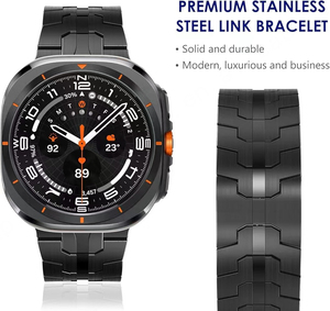 Huanlong สายนาฬิกาสแตนเลสสุดหรูสายนาฬิกาแบบปรับได้, สายนาฬิกาสำหรับ Samsung Galaxy Watch ultra 47mm - Product Image 3