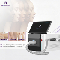 Mesin Penghilang Bulu Laser Dioda 4 Panjang Gelombang Cepat Permanen Portabel 755 808 940 1064nm Sistem Pendingin Ganda Sertifikat CE