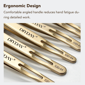 <span class=keywords><strong>Pinzas</strong></span> Profesionales <span class=keywords><strong>de</strong></span> Acero Inoxidable para Extensión <span class=keywords><strong>de</strong></span> Pestañas con Mango Antideslizante <span class=keywords><strong>de</strong></span> Precisión DIYDAY - Product Image 4