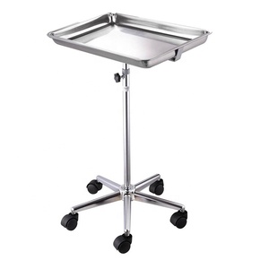 Bandeja médica de altura ajustable MSMT con ruedas de soporte de acero inoxidable Instrumentos de protección y enfermería de infusión baratos - Product Image 5