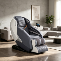 Silla de Masaje Eléctrica Plegable Portátil de Lujo 3D Zero Gravity con Riel SL, Cobertura Corporal Completa, Recargable por USB y Voz Inteligente
