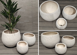 Vaso da Fiori per Esterni Fioriera Rotonda in Fibrocemento <span class=keywords><strong>Vasi</strong></span> in <span class=keywords><strong>Cemento</strong></span> Grande Sfera Nordica Stile Europeo - Product Image 6