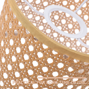 Abat-jour tissé de style rustique |   Abat-jour en bambou naturel - Product Image 1