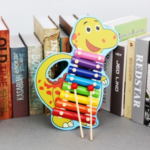 Montessori เครื่องดนตรีของเล่นเพื่อการศึกษาเด็ก,ของเล่นดนตรีพัฒนาการเรียนรู้ไดโนเสาร์ไม้ระนาด - Product Image 2