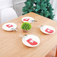 Décorations de Noël, chaussettes flocon de neige de Noël, petits pendentifs, accessoires, housses pour couteaux et fourchettes, mini chaussettes, couverts