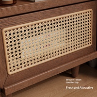 Mesa de Noche y Gabinete de Madera Maciza Estilo Medieval con Riel Silencioso para Dormitorio, Modelo CTG080, Novedad 2026, Venta al por Mayor