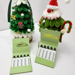Cajas de cerillas de madera plegables personalizadas para Navidad, regalos de agradecimiento para clientes de negocios, cerillas de madera seguras - Product Image 6