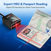 Module de scanner de codes-barres USB RS232 intégré à montage fixe EDOO F43-MRZ, moteur de lecture de codes QR pour passeports, garantie d'un an pour les kiosques