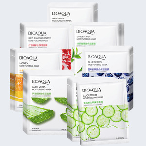 Masque facial hydratant <span class=keywords><strong>BIOAQUA</strong></span> au concombre, à la centella asiatica et à l'<span class=keywords><strong>aloe</strong></span> <span class=keywords><strong>vera</strong></span>, nourrissant, apaisant, masque en feuille pour le soin de la peau - Product Image 1
