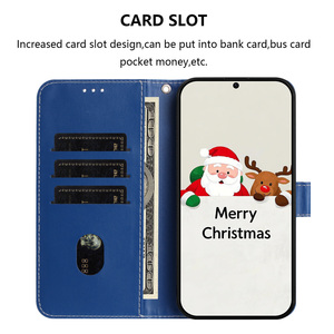 Giáng sinh Santa Claus điện thoại trường hợp đối với Samsung Galaxy M06 5g F06 F16 M16 A26 A56 A16 A55 A35 A25 A15 lật da <span class=keywords><strong>Wallet</strong></span> Bìa - Product Image 2