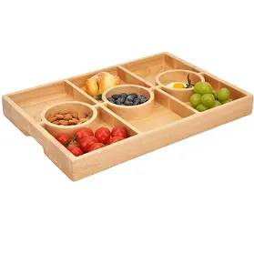 木质餐盘水果小吃拼盘开胃菜餐盘奶酪板装饰派对充电板16.5x11