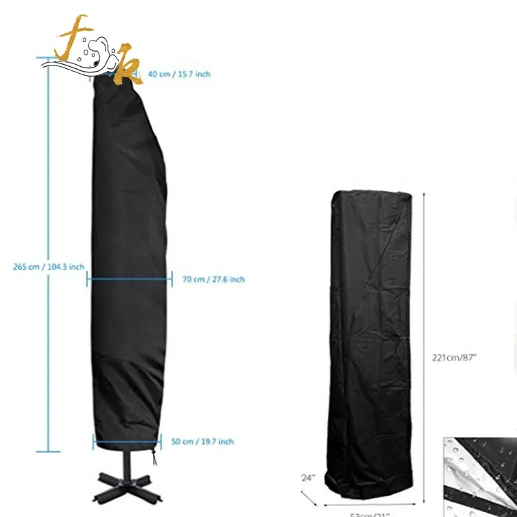 6 years factory direct sale sun umbrella waterproof cover outdoor umbrella cover banana style cover