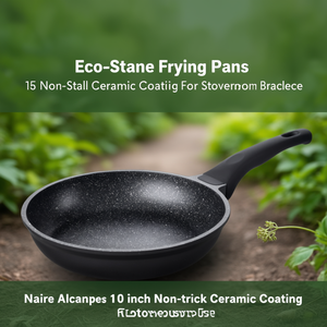 Eco-Stone Frying <b>Pan</b> 10 Inch Nonstick <b>Ceramic</b> Coating For Stovetop Use - Product Image 3