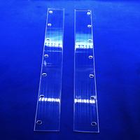 Plaque de quartz translucide à une extrémité fermée, quartz fondu naturel à fond rond, sur mesure pour applications semi-conductrices et d'éclairage