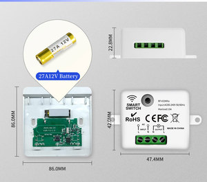 433Mhz 1/2/3gang 86 tường Bảng điều chỉnh chuyển đổi không dây thông minh chuyển đổi ánh sáng với điều khiển từ xa interruptor 10A 110V 220V cho đèn Led - Product Image 6