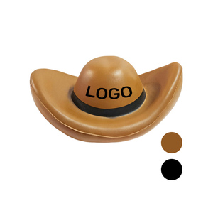 Groothandel Custom Cowboy Hoed Stress Bal Pu Foam Western Thema Angst Reliëf Speelgoed Gedrukt Logo Rodeo Stijl Relatiegeschenk - Product Image 1