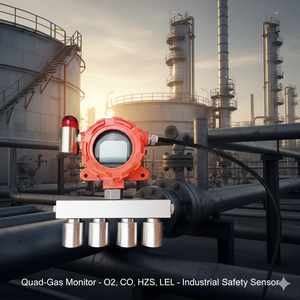 Sensor de Detección de Concentración de Gases Cuatro en Uno SMRTE IF01 Modbus, Alarma de Gas, Oxígeno, Monóxido de Carbono, Sulfuro de Hidrógeno, Salida RS485 para - Product Image 4