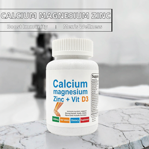 Comprimés de magnésium et de vitamine D3 en marque privée OEM ODM, complément alimentaire pour soutenir le système immunitaire des hommes, 100 comprimés - Product Image 2