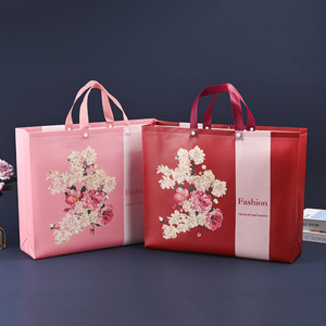 Sacs fourre-tout non tissés laminés écologiques avec impression sérigraphique pour le rangement de vêtements et les courses - Product Image 3