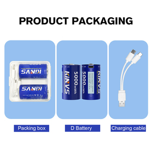 Bateria Recarregável de Lítio Modelo D 1.<span class=keywords><strong>5V</strong></span> com Interface USB Tipo-C, Carregamento de 5000 MAH, Grande Capacidade para Carros Elétricos em Estoque - Product Image 2