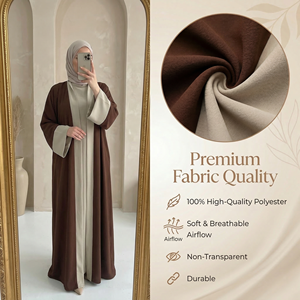 Conjunto de Ropa de Oración en Dos Tonos Café para una Cobertura Diaria Serena - Product Image 5