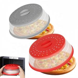 Couvercle pliable anti-éclaboussures pour micro-ondes, couvercle de conservation anti-poussière pour plats de cuisine avec évent vapeur pour réchauffer et conserver la fraîcheur - Product Image 1