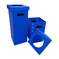 Poubelle en polypropylène ondulé, poubelle en plastique, poubelle en carton, poubelle à déchets pour bouteilles et canettes