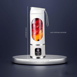 Presse-agrumes et mixeur à smoothies portable mini USB alimenté par batterie avec lame en fer pour voiture, utilisation en extérieur, hôtels, camping-cars - Cadeau pour la maison - Product Image 4