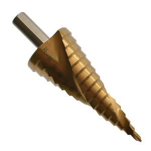 Foret électrique plaqué titane en acier rapide, à queue triangulaire, spirale, type pagode, ensemble d'ouvre-trous polyvalent - Product Image 5
