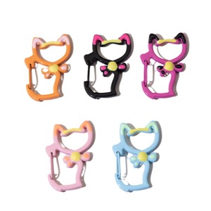 Llavero Mosquetón Esmaltado con Forma de Gato Kawaii, Clip Metálico Multicolor para Llavero, Colgante de Bolso, Accesorio para Mochila, Compra al por Mayor - Product Image 3