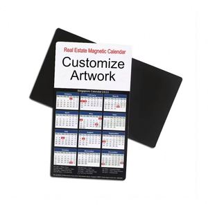 Autocollants magnétiques promotionnels pour entreprises, aimants de réfrigérateur personnalisés avec logo imprimé pour agents immobiliers, calendrier magnétique en papier - Product Image 5