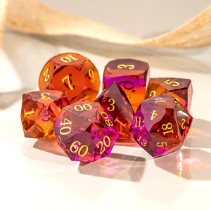 Wholesale Eco-Friendly Hand-painted Polyhedral <b>Dice</b> <b>Set</b> with Low MOQ 7-Piece Resin DND Game <b>Dice</b> - Product Image 2