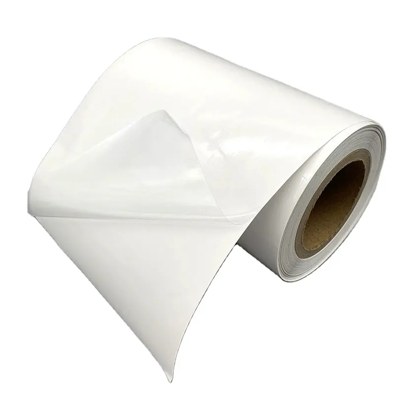 Fabriek Directe Verkoop Transparant Pvc Zelfklevend Etiket Materiaal Web Sticker Papier Label Film Verwijderbare Label Jumbo Roll