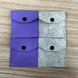 Felt Card Holder Mini Business Card Case Nonwoven Felt Coin Purse Compact Size Below 2 Inch - Product Image 1