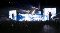 Écran LED de scène pour DJ, location de mur vidéo suspendu, décoration de fond de scène extérieure, 5m x 3m, pour concert