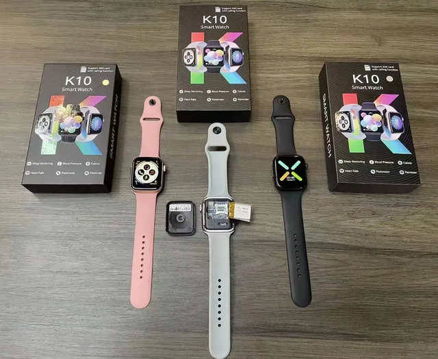 2025 Newest Design 1.69 Inch K10 Pro Bt Calling Full Touch Screen Smart Watch Support SIM Card Reloj Inteligente K10 Smartwatch