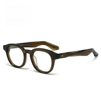 Monture de lunettes de lecture de luxe personnalisable de haute qualité et durable en acétate japonais, forme pleine monture pour adultes