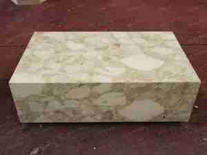 Table basse en marbre beige Kunis Breccia de SH STONE, design moderne rectangulaire, marbre Ceppo Romano, meubles de salon - Product Image 5