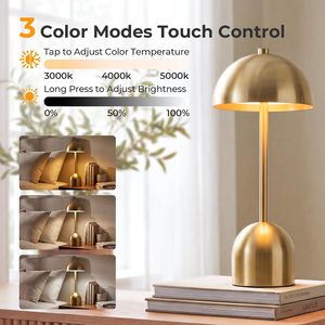 Lámpara de Mesa LED Inalámbrica de Metal Moderna con Control Táctil, Flexible, Cuidado de la Vista, Brillo y Temperatura de Color Ajustables - Product Image 5