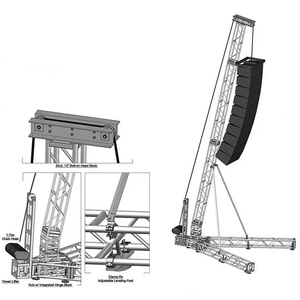 Tùy chỉnh TUV chứng nhận hợp kim nhôm Vật liệu thép trang trí dòng mảng Loa giàn đứng tháp cho sân khấu sự kiện buổi hòa nhạc - Product Image 4