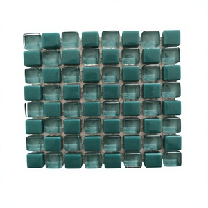 Mosaico de Vidrio Azul Moderno <span class=keywords><strong>Kasaro</strong></span> de 4mm de Grosor para Interiores de Baños, Azulejos para Piscinas de Villas con Diseño de Parqué y Gráficos - Product Image 1