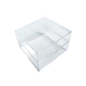 Acrylic <b>Storage</b> Box Double Layer Transparent <b>Drawer</b> Cosmetic Organizer 17.5x16.5x11.5cm With <b>Drawers</b> - Product Image 3