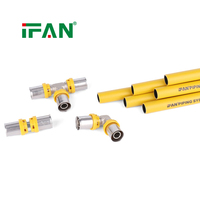 IFAN Raccords de Pression en Laiton de Haute Qualité pour Tuyaux PEX : Coude, Té, Raccord de Couplage pour Conduites d'Eau PEX
