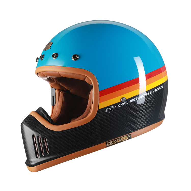 Classic vintage retro full face dirt bike motocross helmet off road