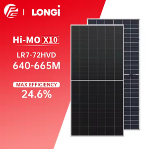 Panneaux solaires Longi 640 watts 645 watts Fabricant Vente en gros de panneaux solaires Photovoltaïque - Product Image 1
