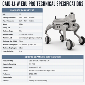 300W <span class=keywords><strong>EDU</strong></span> Pro Bionischer Vierbeiniger Roboterhund Spielzeug Intelligenter Mechanischer Motor 43.2V Pumpe PLC Getriebe Lager Visuelle Erkennung Haustier CAI - Product Image 5