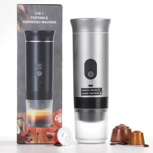 เครื่องชงกาแฟแคปซูลแบบพกพา พร้อมระบบทำความร้อนในตัว สำหรับสำนักงาน การเดินทางเพื่อธุรกิจ กิจกรรมกลางแจ้ง แคมป์ปิ้ง และในรถยนต์ ขายส่ง - Product Image 1