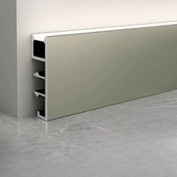 Profilé en aluminium pour plinthe lumineuse LED étanche, idéal pour les bâtiments publics haut de gamme et les projets emblématiques