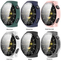 BEEFLYPOWER Tam Koruma Darbeye Dayanıklı Sert PC Temperli Cam Ekran Koruyucu Kılıf Huawei Watch GT7 Pro 46mm için