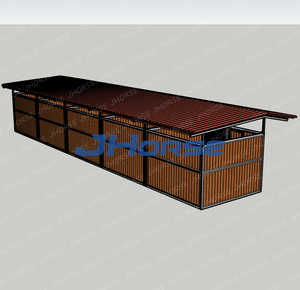 Tiêu chuẩn Châu Âu nhúng nóng mạ kẽm ngựa ổn định dễ dàng cài đặt prefab quầy hàng ngoài trời ổn định với mái thép - Product Image 2
